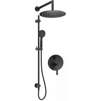 DEANTE set doccia incasso con barra - soffione - nero opaco