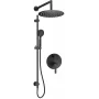 DEANTE set doccia incasso con barra - soffione - nero opaco