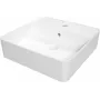 DEANTE Lavabo da appoggio in ceramica con foro rubinetto - bianco, rettangolare, lucido