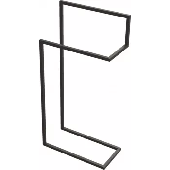 DEANTE Double Floor Hanger - Appendiabiti regolabile con ripiano per scarpe, nero/argento