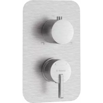 DEANTE Elemento esterno per miscelatore a incasso BOX - Cromo, rosetta quadrata, miscelatore monocomando, cartuccia in ceramica 35 mm