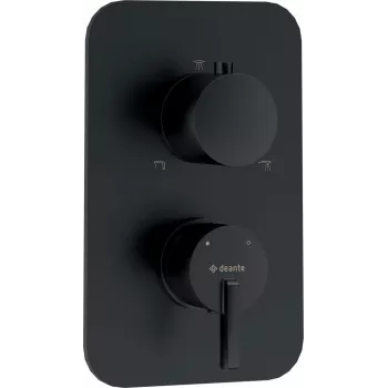 Deante Silia BXY_NQSM Elemento esterno per miscelatore da incasso BOX, Nero (nero)