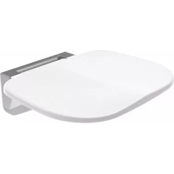 DEANTE Sedile a parete pieghevole - bianco, portata 150 kg, plastica ABS e alluminio