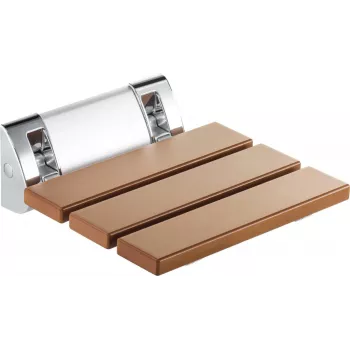 DEANTE Sedile da parete ribaltabile - Bianco/Argento, portata 130 kg