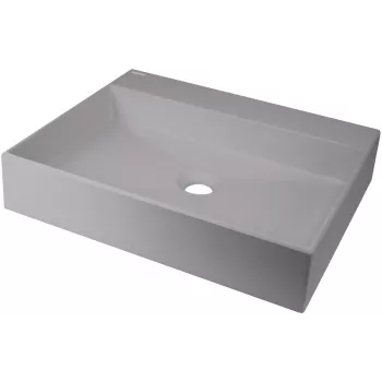 DEANTE Lavabo da appoggio in composito di granito con scolapiatti - 500x400 mm Graphite Black