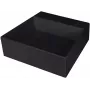 DEANTE Lavello in composito di granito a vasca singola con foro rubinetto - copertura, nero, larghezza minima mobile 45 cm