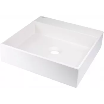 DEANTE Lavabo da appoggio in granito con foro rubinetto - 400x400 mm Black Onyx