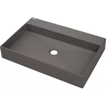 DEANTE lavabo da appoggio in granito con foro per rubinetto - 60x40 cm antracite