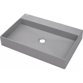 DEANTE Lavabo in granito da appoggio con foro rubinetto - 60x40 cm grafite