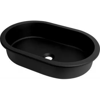 DEANTE Lavabo da incasso/sottopiano in granito Titanium Black 460x410 mm