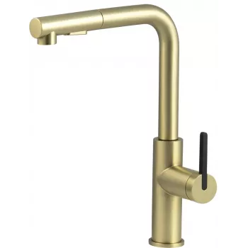 DEANTE Hiacynt Rubinetto Cucina con Bocca Estraibile, Cromo, Miscelatore Monoleva, Altezza 370 mm