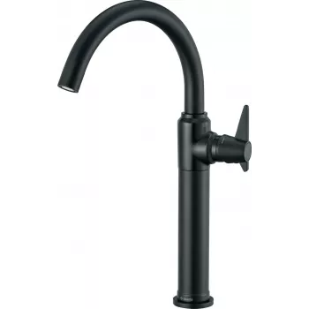 DEANTE miscelatore lavabo con bocca alta nero opaco Arnika Nero