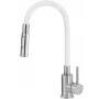 DEANTE Rubinetto cucina con bocca curva - 2 getti, cromo, miscelatore monocomando, bocca orientabile estraibile, ottone