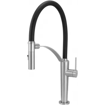 DEANTE rubinetto cucina con bocca flessibile – 2 tipi di getto, nero opaco