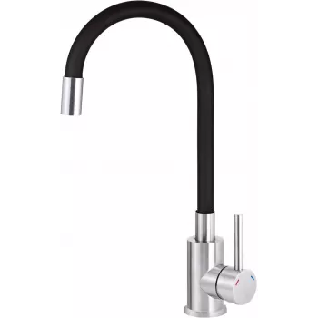 DEANTE rubinetto cucina con bocca flessibile - cromo/bianco
