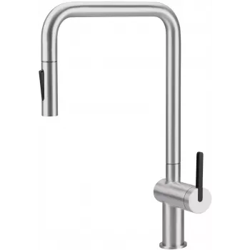 DEANTE Miscelatore per cucina con doccetta estraibile, Cromo, Ottone, monocomando, orientabile 360°