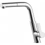 DEANTE Rubinetto da cucina con doccetta estraibile, cromo, miscelatore monocomando, ottone, installazione a 1 foro su piano, orientabile 360°, garanzia 7 anni