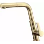 DEANTE Rubinetto da cucina con becco estraibile, cromo, miscelatore monocomando, ottone, serie Hiacynt