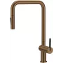 DEANTE miscelatore per cucina con bocca estraibile, nero opaco, ottone, monocomando, altezza 350 mm