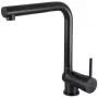 DEANTE miscelatore da cucina con doccetta estraibile, nero opaco, ottone, monocomando, orientabile 360°