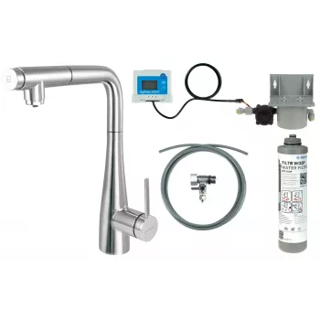 DEANTE Rubinetto cucina con sistema di filtrazione acqua e doccetta estraibile BREF075M cromato