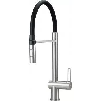 DEANTE Miscelatore cucina con bocca flessibile, 2 getti, nero opaco