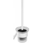 DEANTE Leman set spazzola WC da parete con supporto in acciaio inox, argento opaco