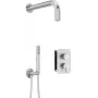 DEANTE Neo set doccia incasso con miscelatore BOX e soffione a mano, cromo, miscelatore monoleva, ottone