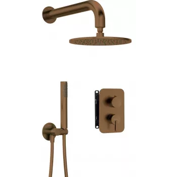 DEANTE Neo set doccia incasso con scatola miscelatrice e soffione - cromato, soffione pioggia 250x250mm, doccetta, miscelatore monocomando