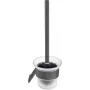 DEANTE Orea spazzola WC da parete con supporto, acciaio inox opaco, argento