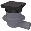 DEANTE Point Drain - Scarico a pavimento reversibile in acciaio inox con sifone a secco, 150x150 mm