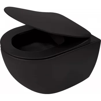 DEANTE WC sospeso a parete senza brida bianco forma a D