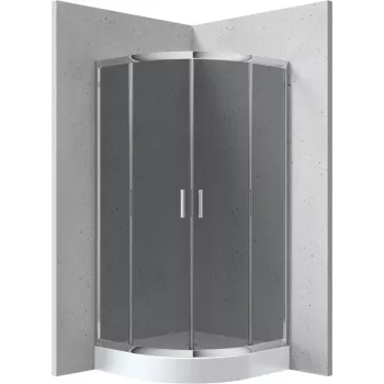 DEANTE cabina doccia semicircolare con piatto doccia 90x90 cm