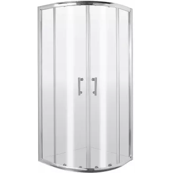 DEANTE Cabina doccia semicircolare 80 cm, cromo, vetro trasparente