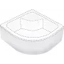 Deante KTD_042O Copertura per piatto doccia semicircolare, 80x80 cm