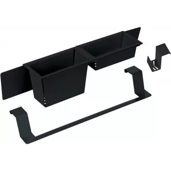 DEANTE Set accessori lavello nero 3 pezzi dosatore sapone cucina portaspugna portaspazzole