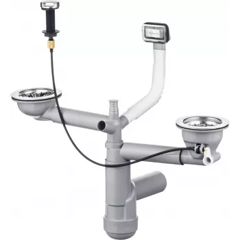 Sifone DEANTE per lavello in granito 1,5 e 2 vasche - Space-Saver