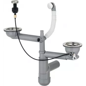DEANTE Sifone per lavello in granito 1,5 e 2 vasche - Space-Saver