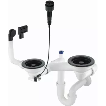 DEANTE Sifone space-saver per lavello in granito 1,5 e 2 vasche