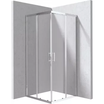 DEANTE Box doccia quadrato 80x80 cm telaio cromo doppie ante scorrevoli