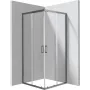 DEANTE Square cabina doccia 80x80 cm con doppie ante scorrevoli, telaio cromato