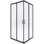 DEANTE doccia angolare 90 cm, nero opaco, doppie porte scorrevoli