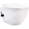 DEANTE Toilette con funzione bidet - con miscelatore monocomando, WC a pavimento, Dual Flush, bianco