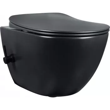 WC DEANTE con funzione bidet - con miscelatore, WC a pavimento, senza brida, Dual Flush 3/5L, bianco, ceramica, sedile soft-close