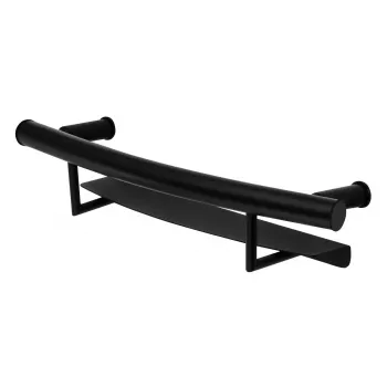 DEANTE Supporto a parete con ripiano - Supporto TV 2in1 completamente orientabile per TV da 32-65 pollici, nero, ripiano in vetro temperato, portata 35 kg