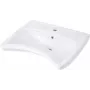 DEANTE lavabo sospeso in ceramica con spazio per rubinetto, Cersanit White, 1 foro centrale, troppopieno, rettangolare
