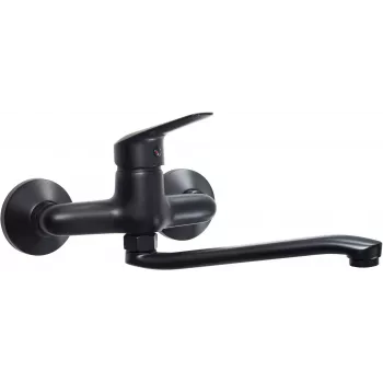 DEANTE Rubinetto da cucina a parete cromato miscelatore monocomando orientabile ottone