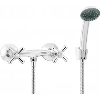 DEANTE Miscelatore Doccia a Parete con Set Doccia - Cromo, Monocomando, Serie Arnika