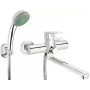 DEANTE miscelatore lavabo e vasca da parete con set doccia, nero opaco, monocomando, ottone