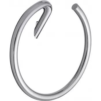 DEANTE portasciugamani ad anello da parete - rotondo, nero opaco, serie LOFT